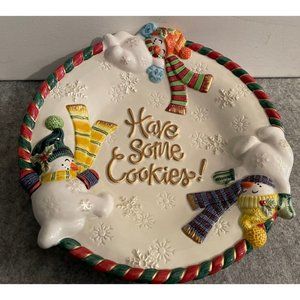 Fitz and Floyd "Have Some Cookies" Christmas Plate  10 inches  #1037